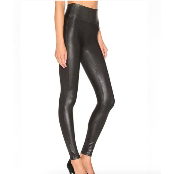 NWT SPANX Women’s Faux Leather Leggings - Black - Size Medium - Picture 3 of 10